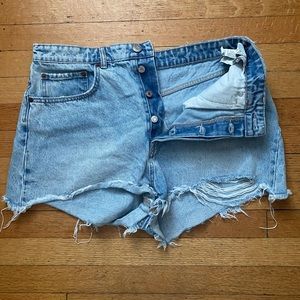Zara Cutoff Denim Shorts, Size 14